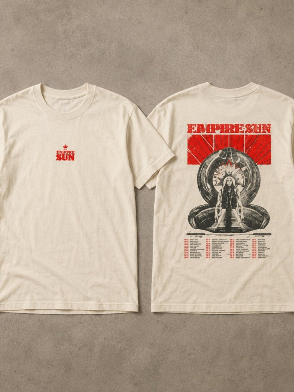 Empire of the Sun Ask That God Afterlife Tour 2026 Cream T-Shirt